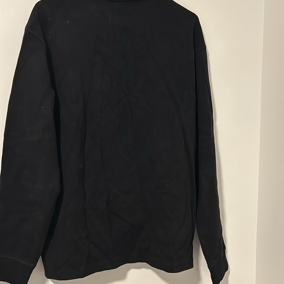 Men’s Polo Ralph Lauren 100% Cotton Black Quarter Zip Long Sleeve Sweater Size L - Picture 3 of 3